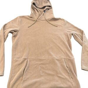 Gymshark Sherpa Fleece Pullover Hoodie Drawstring Tan Men's Size XL Pockets
